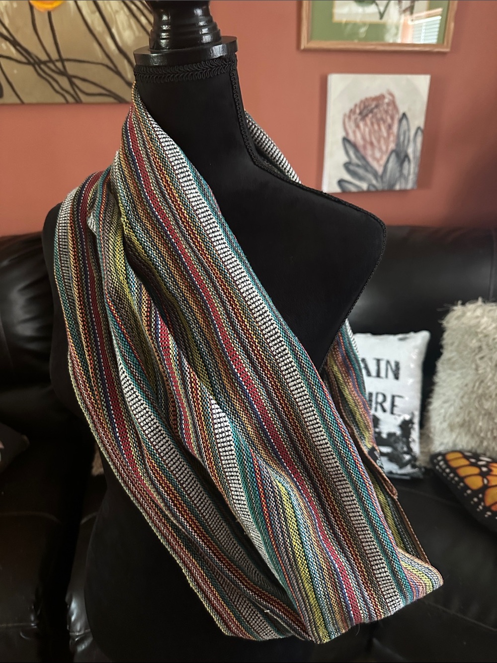 Multicolor Striped Infinity Dog Carrier Sling - ComfortFit